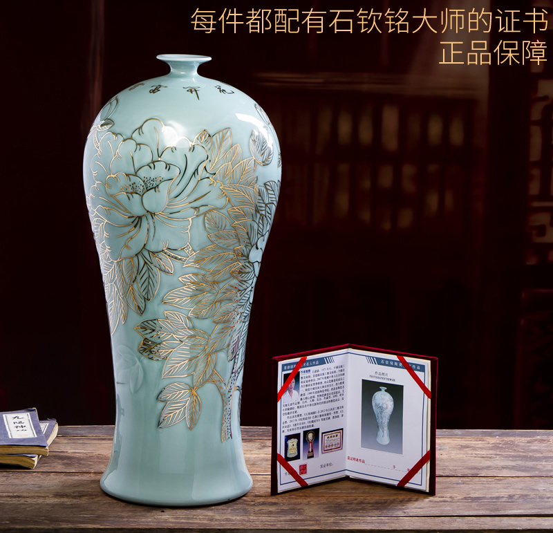 Jingdezhen porcelain vase big master hand paint new Chinese style ceramic rich ancient frame household act the role ofing is tasted furnishing articles to the living room