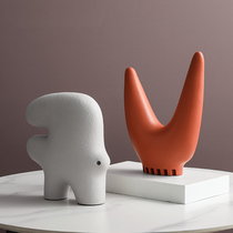 Modern abstract art VR letters ceramic ornaments sales office model room porch living room simple desktop decorations