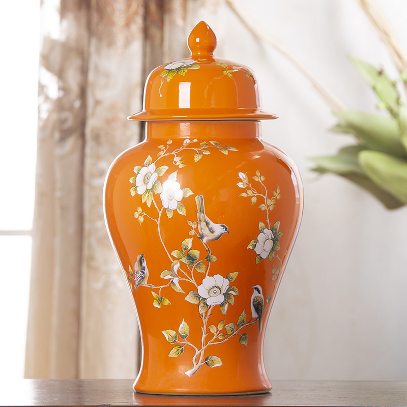 Jingdezhen ceramic general pot vase American sitting room porch flower POTS of new Chinese style furnishing articles home decor