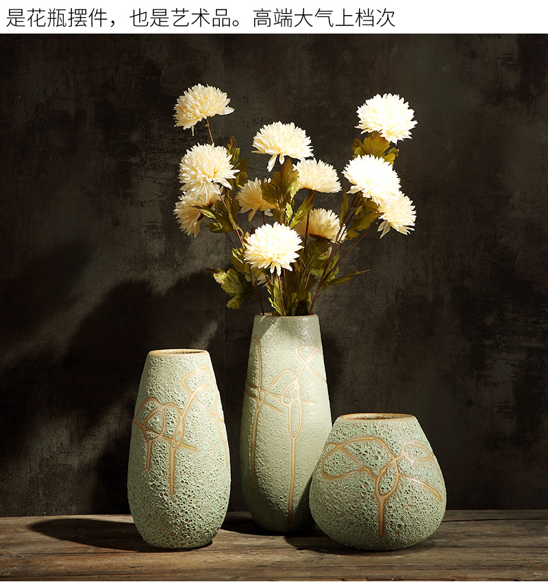 Jingdezhen ceramic vase modern northern dry flower arranging flowers sitting room coarse some ceramic jar of porcelain table decoration restoring ancient ways