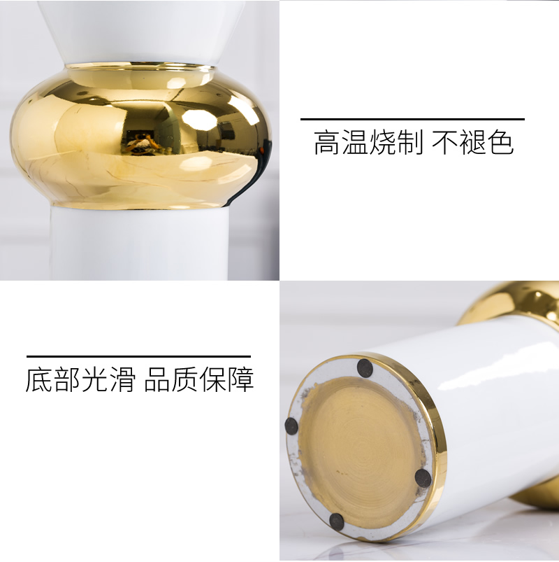 Jingdezhen ceramic vase furnishing articles Nordic light key-2 luxury living room table dry flower arranging flowers water raise exposure household act the role ofing is tasted