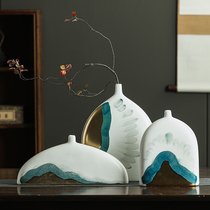 Jingdezhen ceramic vase decoration new Chinese light luxury living room flower arrangement creative high-end high-end home decoration