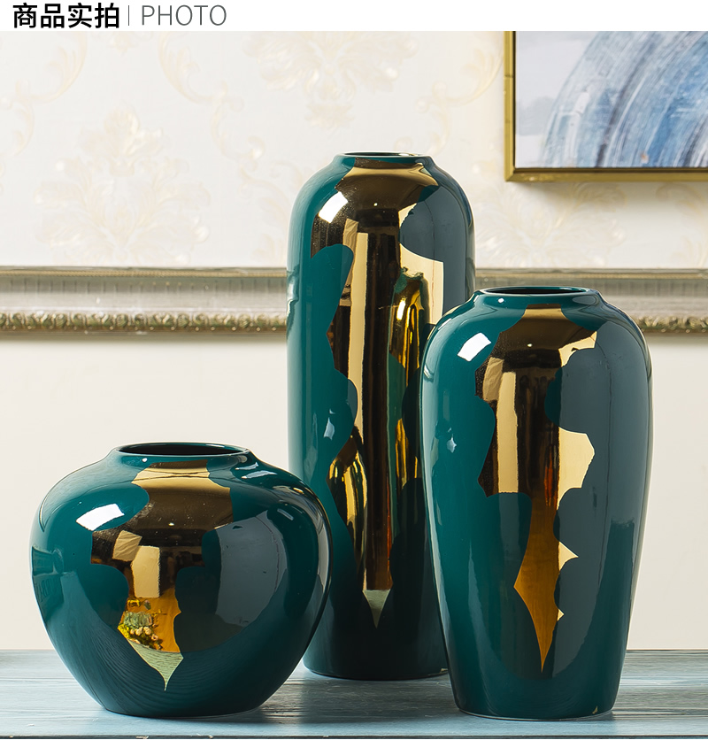 Jingdezhen Nordic light much I and contracted ceramic vases, furnishing articles new Chinese dried flowers flower arrangement sitting room adornment