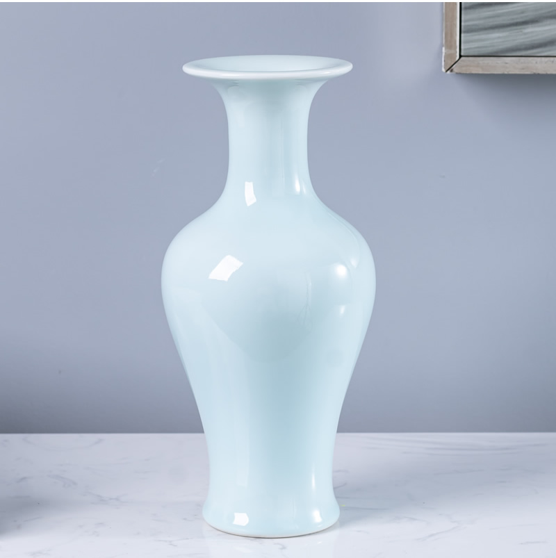 Jingdezhen ceramic floret bottle furnishing articles archaize sitting room of the new Chinese style flower arranging dried flower green porcelain decorative furnishing articles floral outraged
