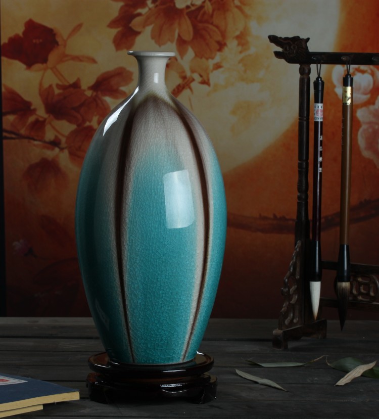 Jingdezhen ceramic vase variable blue sitting room household act the role ofing is tasted furnishing articles of modern creative arts porcelain arts and crafts