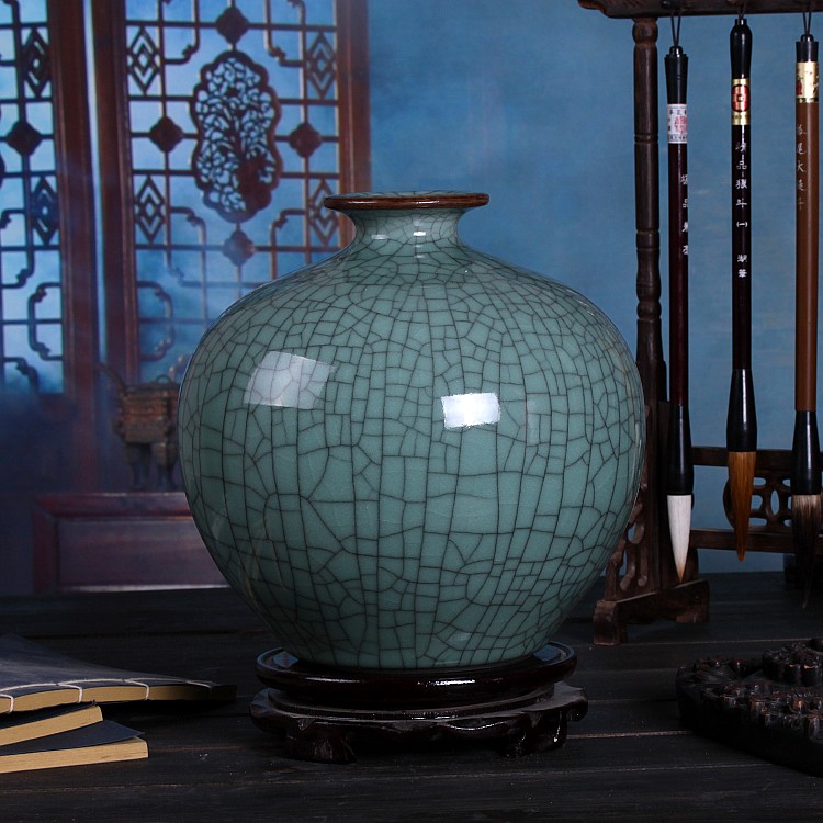 Archaize of jingdezhen ceramics up on green glaze vase sitting room of Chinese style restoring ancient ways household act the role ofing is tasted furnishing articles