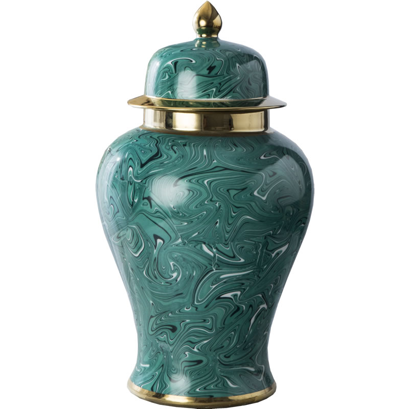 Jingdezhen ceramic general pot of modern American golden vase flower arrangement sitting room key-2 luxury household soft adornment is placed