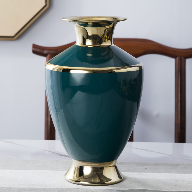 European ceramic vase furnishing articles sitting room dry flower arranging flowers light modern American key-2 luxury home TV ark, hotel decoration