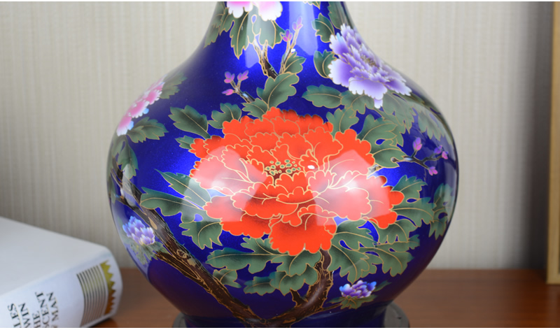 Jingdezhen ceramics glaze crystal vase flower arranging flowers, sitting room, the new Chinese style household adornment handicraft furnishing articles