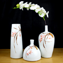 Jingdezhen ceramics hand-painted modern new Chinese vase living room flower arrangement is expensive dining table home decoration ornaments