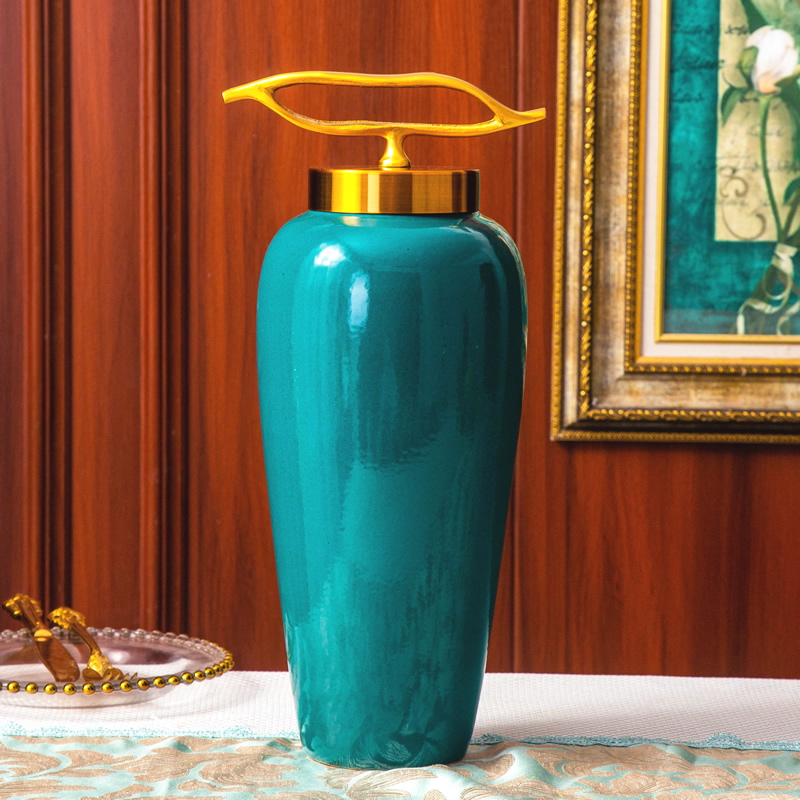 Jingdezhen European ceramic vase furnishing articles home sitting room TV ark, dried flowers, flower arrangement soft adornment porch decoration
