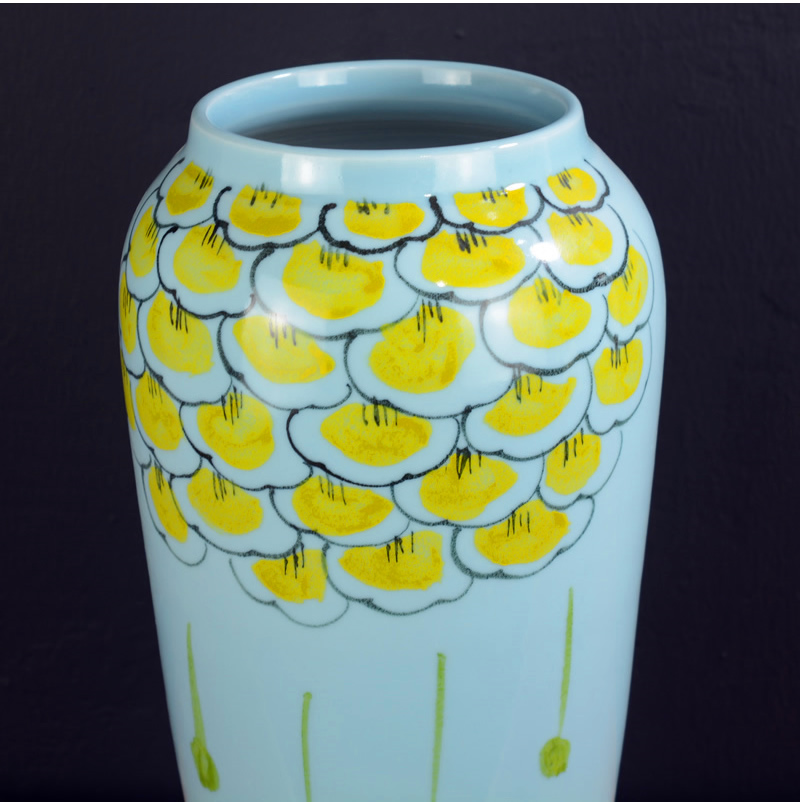 Jingdezhen ceramic vase creative television wine sitting room porch of new Chinese style household soft adornment flower arranging furnishing articles