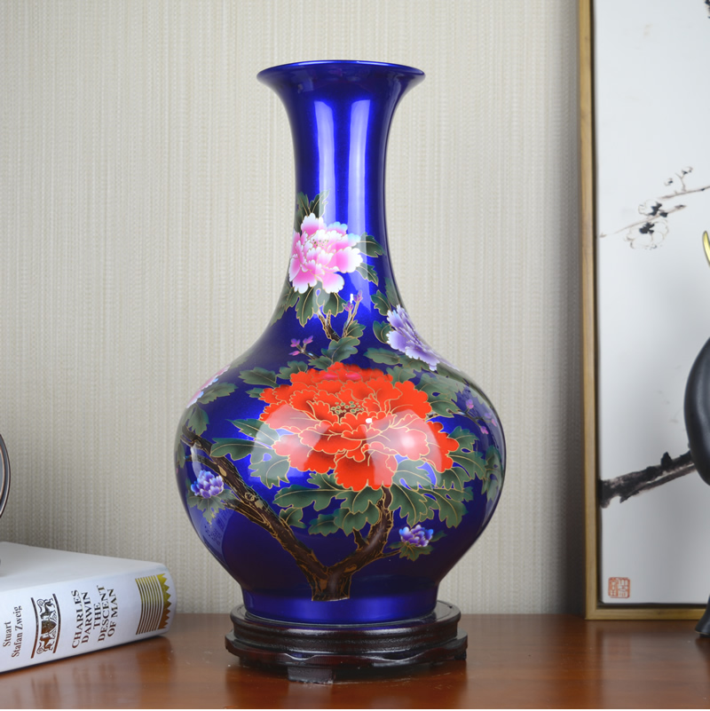 Jingdezhen ceramics glaze crystal vase flower arranging flowers, sitting room, the new Chinese style household adornment handicraft furnishing articles