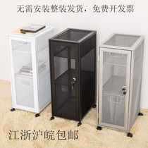 Durable Wrought iron A4 file cabinet Three-layer drawer with lock cart shelf File data rack Storage file rack