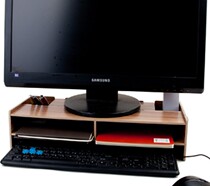LCD monitor increased shelf computer base bracket keyboard frame wooden desktop storage rack 5MM thickened