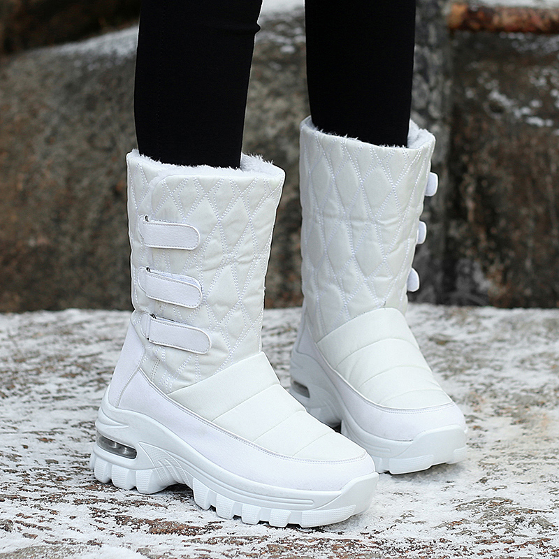 Snow boots women's velvet thickened warm cotton boots Northeast waterproof non-slip winter outdoor boots increased ski boots