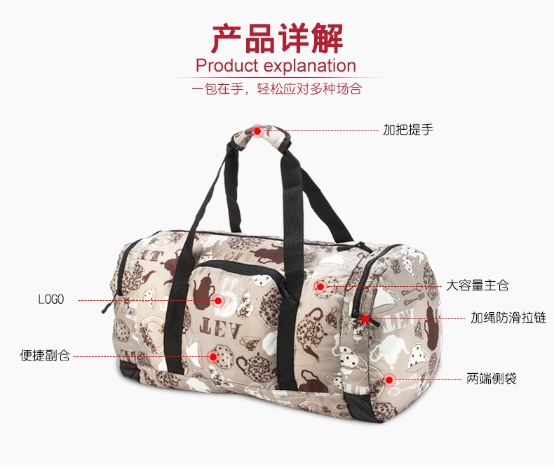 Túi hành lý xách tay xách tay dung tích lớn nam và nữ túi du lịch ngắn xách tay chống thấm nước gấp túi chống trầy túi xách du lịch cỡ lớn