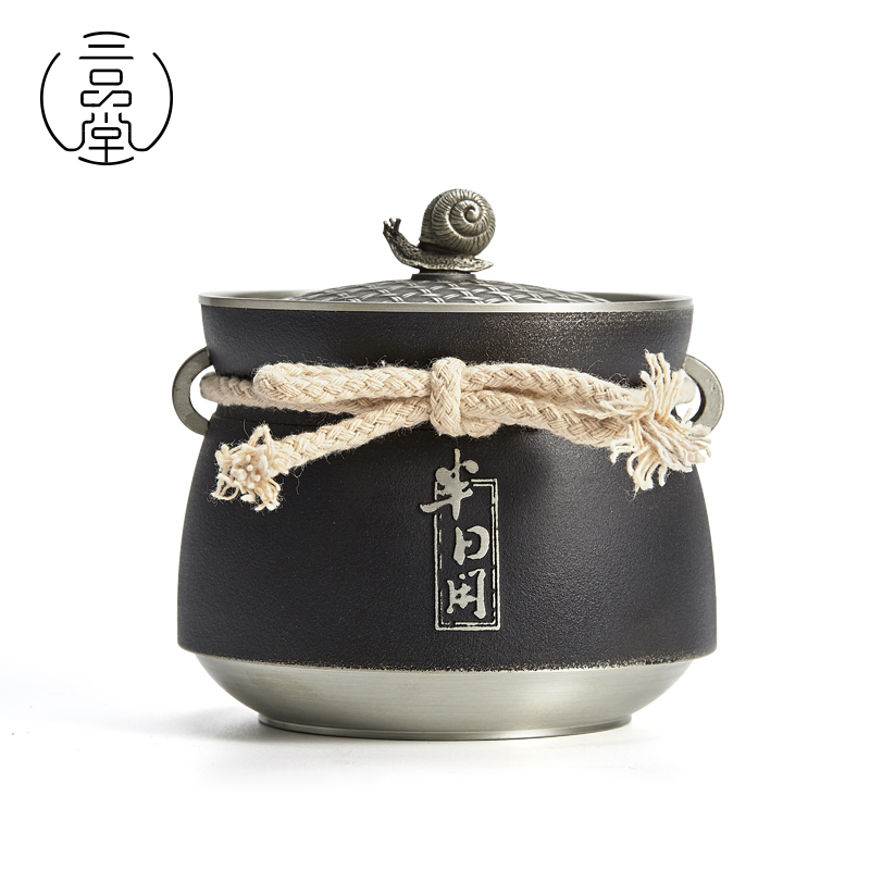 Three Pantang tea tin cans pure tin tea cans tin household metal sealed tea cans gift box tea boxes