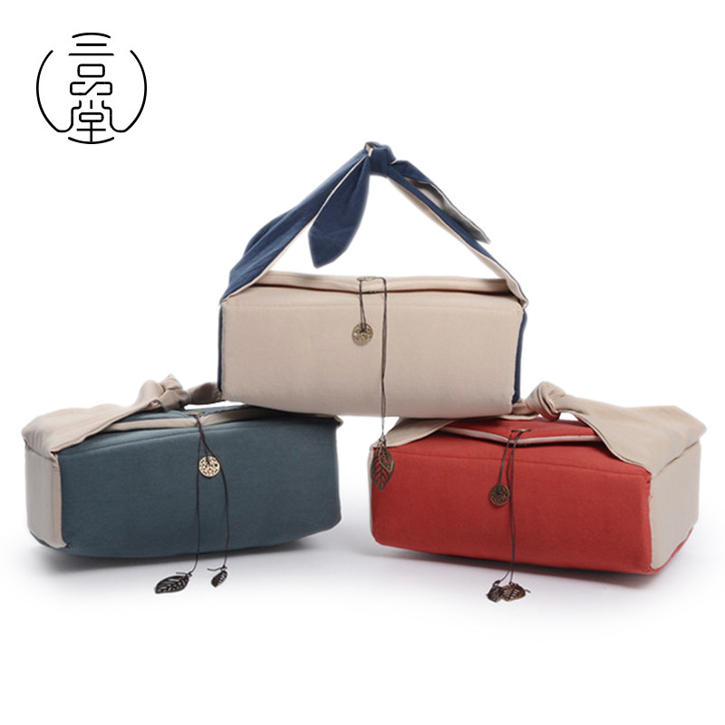 Sanpin Tang tea set storage bag tea ceremony cloth bag nine grid travel portable tea set pot cup bag cloth bag tea cloth bag