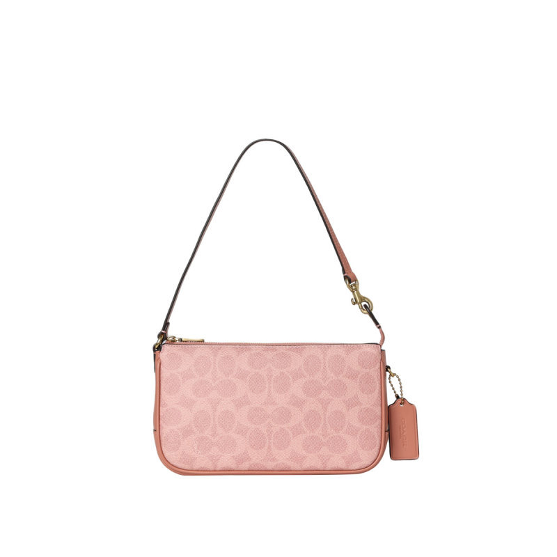Coach Plaza Women's Leather Shoulder Bag, Handbag, Underarm Bag, Mahjong Bag