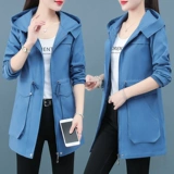 Плащ для матери, осенняя куртка для отдыха, средней длины, коллекция 2022, в корейском стиле