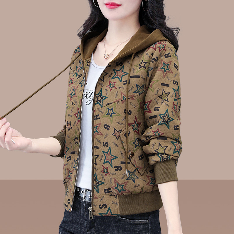 Middle-Aged and Elderly Women's Jacket, Spring and Autumn 2026 New Fashion, Stylish Spring Wear, Women's Short Jacket with Hood
