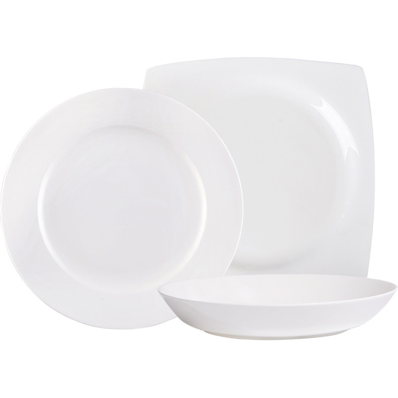 Tangshan pure white ipads China plate 0 home dinner plate plate combination plate suit the child creative ceramic fish dish