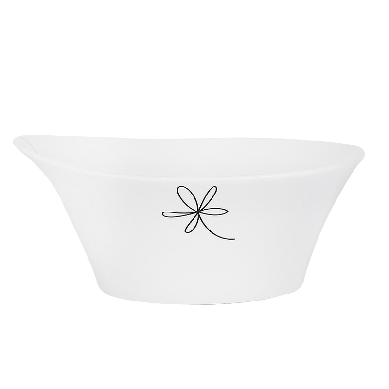 Tangshan ipads porcelain tableware household salad bowl big bowl ceramic bowl porcelain rainbow such as bowl eight inches large Australian bowl of soup
