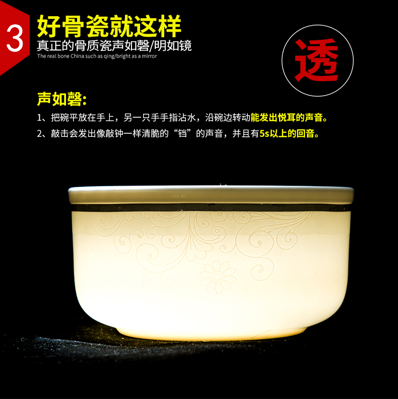 Tangshan ipads China preservation bowl three - piece bento lunch box with cover seal round ceramic suit the refrigerator to use