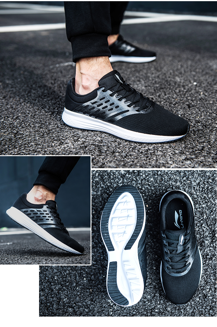 Giày chạy bộ Li Ning nam lưới thoáng khí 2019 mùa thu giày nam mới bị hỏng mã giày thể thao nam chính hãng - Giày chạy bộ giày thể thao sneaker