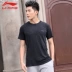 Áo thun nam tay ngắn Li Ning 2019 mới nhanh khô ẩm thấm hút khí áo sơ mi văn hóa nửa tay áo cổ tròn thể thao áo thun nam - Áo phông thể thao Áo phông thể thao