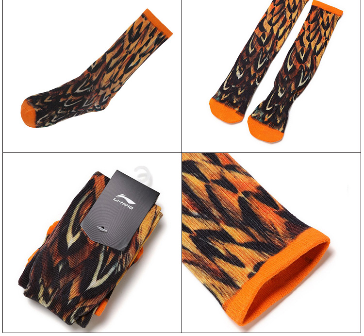 Vớ thể thao Li Ning trong vớ ống vớ nam vớ nữ thời trang vớ cao cấp thoáng khí mồ hôi thể thao vớ cotton bóng rổ vớ tất thể thao nữ cổ cao