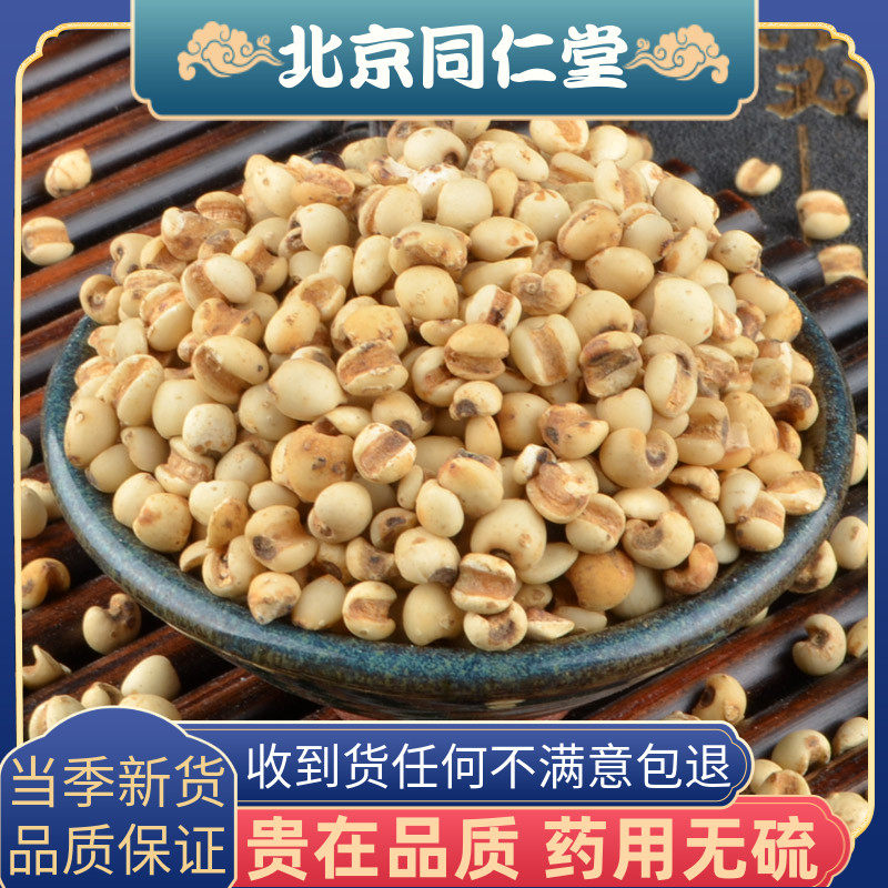 Tongrentang Raw Material New Coix Seed New Coat Grains Coarse Grains Coix Seed Small Coix Rice Flour Dehumidification Powder