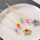 Высококачественные наборы для фруктов, одноразовые бытовые легкие роскошные вилки для фруктов, бамбуковые зубочистки, креативные наборы для искусства звезд интернет-знаменитостей.