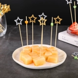 Высококачественные наборы для фруктов, одноразовые бытовые легкие роскошные вилки для фруктов, бамбуковые зубочистки, креативные наборы для искусства звезд интернет-знаменитостей.