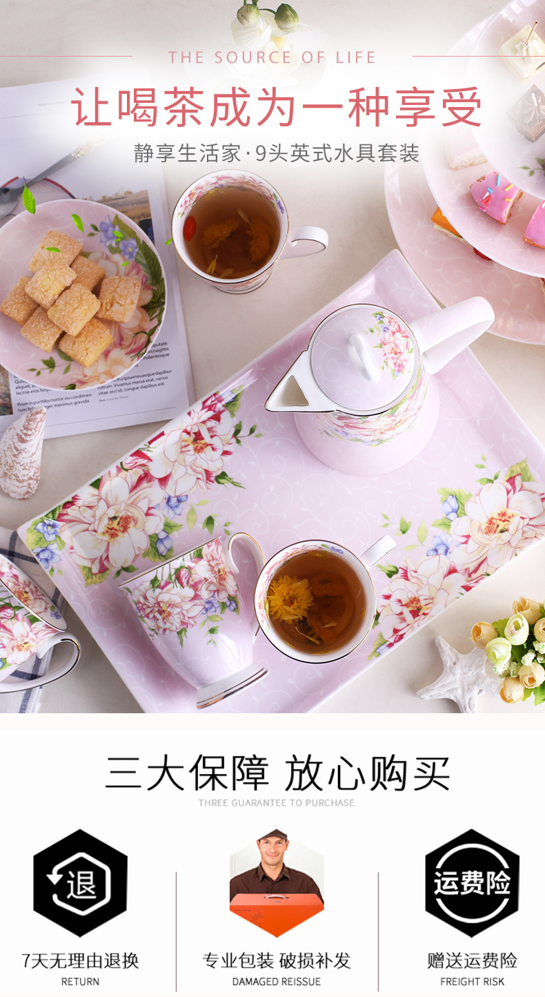 Ipads China continental tea suit household cool water kettle with ceramic cup with a living room with cups wedding gift box