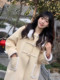 Lamb Wool Thick Coat for Women 2026 New Style Yellow Toggle Button Coat High-End Trench Coat Early Spring Petite Size