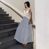 Летняя майка, длинная юбка, французский стиль, подходит для подростков, изысканный стиль