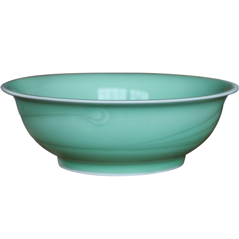 Oujiang longquan celadon dish dish household of Chinese style ceramic plate of rice bowls bowl dish of chicken feather name plum vinegar green tableware