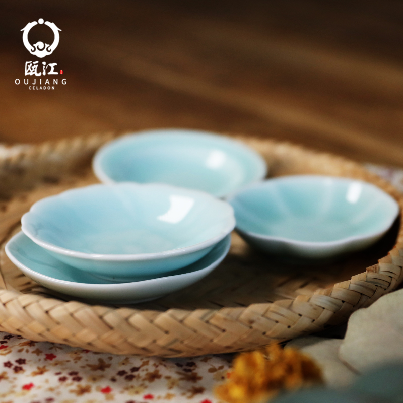 Oujiang longquan celadon vinegar dish of based stage disc ceramic tableware dessert plate household glass small dishes sauce dish