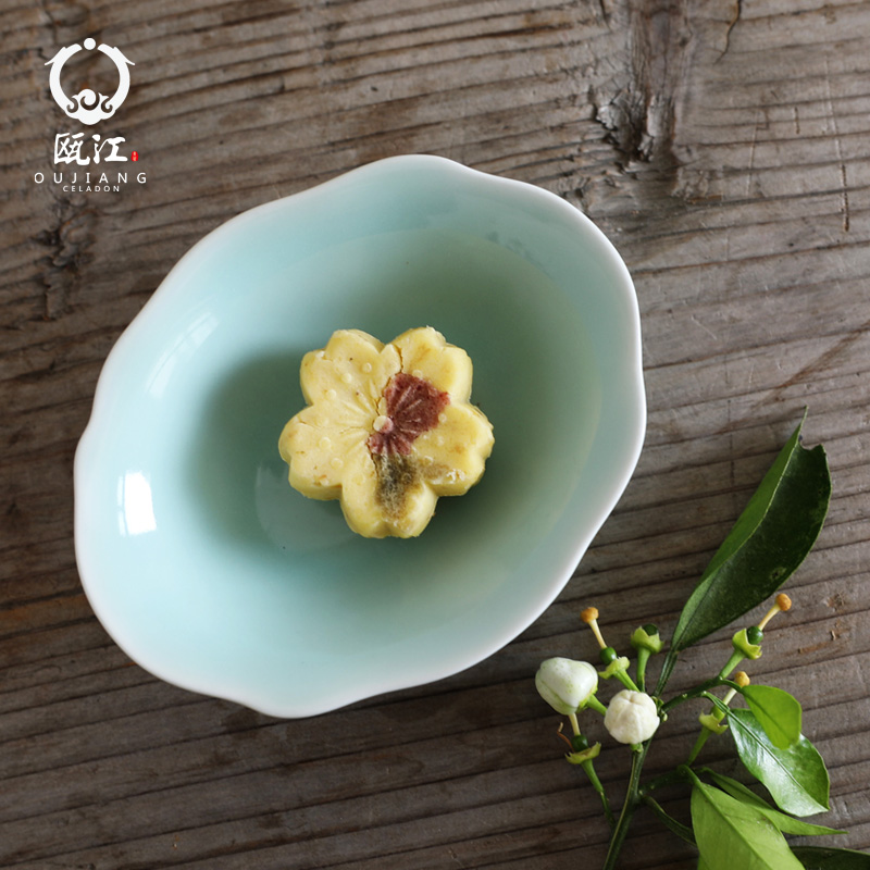 Flocculant oujiang longquan celadon, small table creative ceramic bowl bowl/dish dish dish of pelvis ipads plate clearance