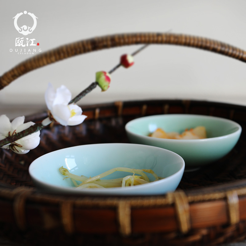 Oujiang longquan celadon bowls 3.5 inch children rice bowls of household ceramics business seasoning sauce bowl bowl bowl of vinegar
