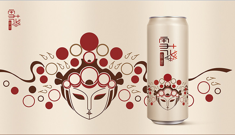 雪花啤酒 脸谱花旦版 8度 500ml*12听 图3