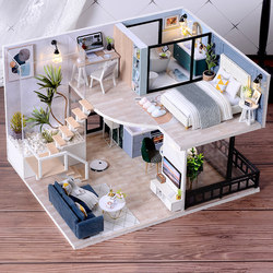 DIY Cabin, Relaxing Time, Loft Villa, Handmade House, Building Toy Model, Assembled Birthday Gift
