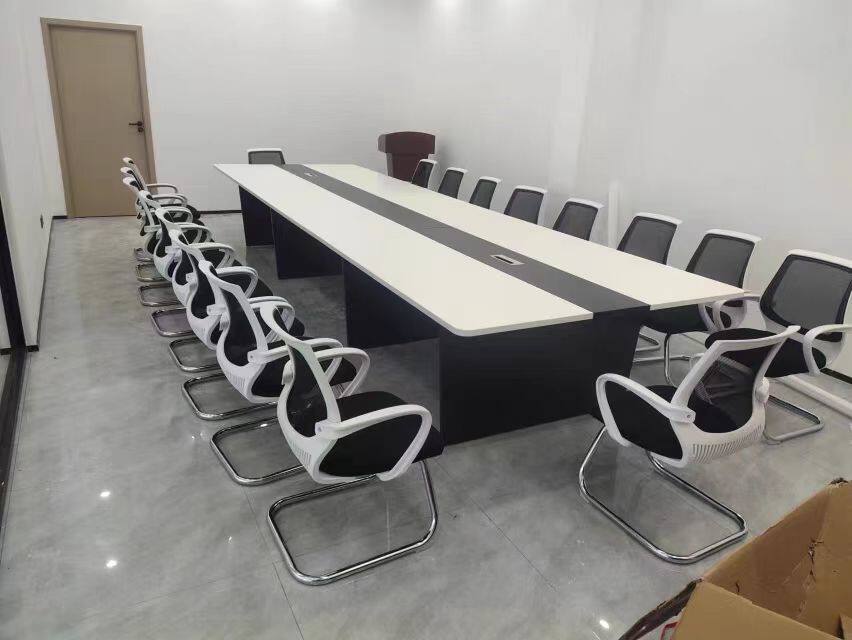 Conference table long table large conference room training negotiation table board rectangular table and chair combination Wenzhou office furniture