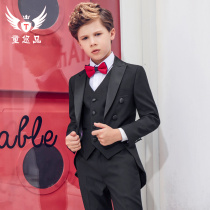 Childrens suit tuxedo Flower girl dress Middle and large childrens piano performance costume Boy suit suit three-piece summer