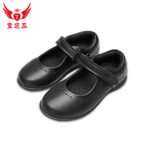 Tong Youp girl black leather shoes soft bottom British princess shoes little girl student spring and autumn single shoes childrens performance