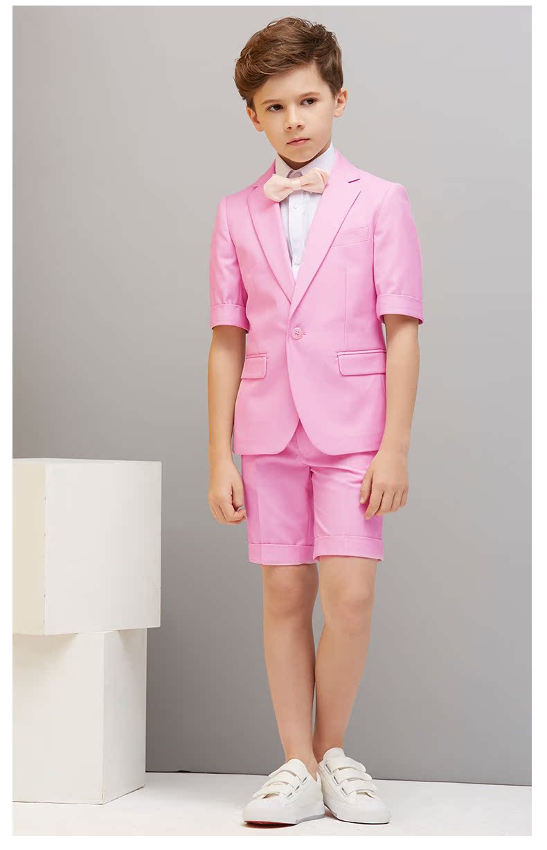 Chàng trai ăn mặc mùa hè vest phù hợp với Hàn Quốc phiên bản của sàn catwalk trang phục trong cậu bé lớn hoa cô gái ăn mặc nam trẻ em nhỏ phù hợp với shop quần áo trẻ em
