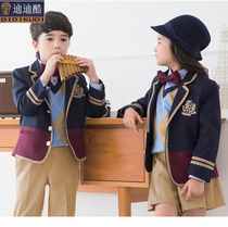 Han Edition Kindergarten Garden Conserved Spring Autumn Winter Suit College Wind Elementary School Uniforms School Uniforms of the Breeze Costume for the Spring and Autumn Costume Yinglun Wind