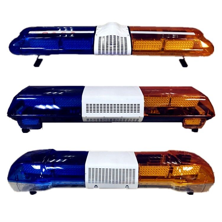 LED engineering vehicle rescue patrol long row lights blue and yellow pickup truck warning lights plug-in card MP3 publicity play warning lights